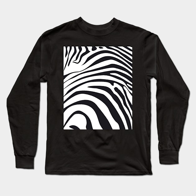 Zebra Pattern Long Sleeve T-Shirt by SpilloDesign